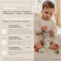 SUAVINEX Wonderland Bottle +6m Silicone SX Pro Fisiológico 360ml Listras Rosa