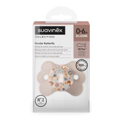 SUAVINEX SX Pro Chupeta Silicone Wonder Butterfly Flores Rosa 0-6 Meses