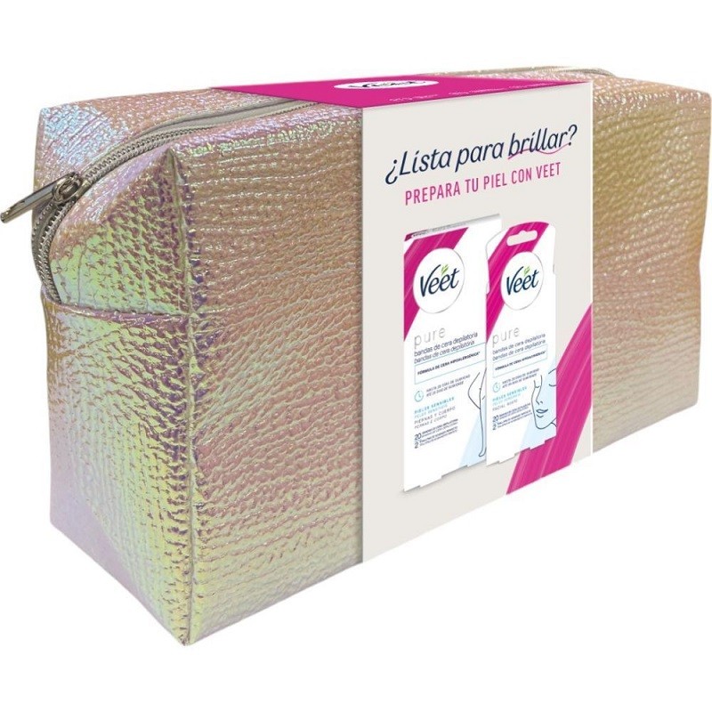 VEET Pure Neceser Bandas de Cera Depilatoria (20 faciales + 20 corporales) VEET Pure Neceser Bandas de Cera Depilatoria (20 faciales + 20 corporales)