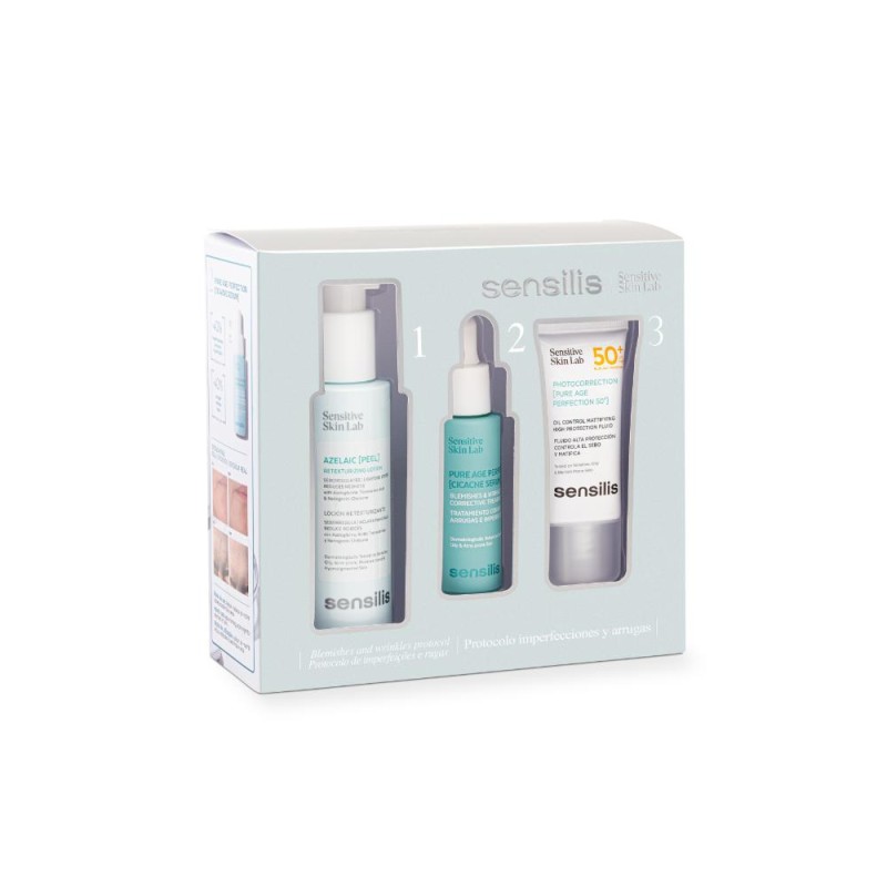 Sensilis Pack Pure Age Perfection Azelaic 100 ml + Sérum Anti-Imperfeccion 30 ml + Crema Solar Seborreguladora 40 ml 【OFERTA ONL Sensilis Pack Pure Age Perfection Azelaic 100 ml + Sérum Anti-Imperfeccion 30 ml + Crema Solar Seborreguladora 40 ml 【OFERTA ONL