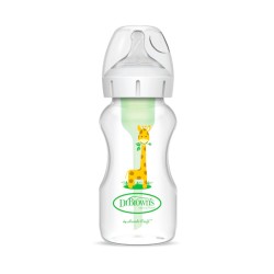 Biberon Dr. BROWN'S OPTIONS+ 270 ml à large goulot et débit naturel, blanc