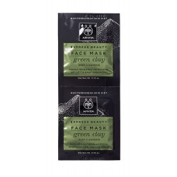 Apivita Máscara Facial Limpeza Profunda Argila Verde 2x8ML