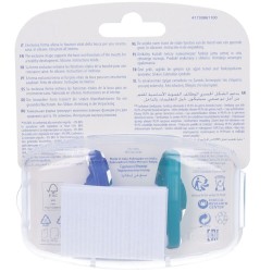 CHICCO Lot de 2 tétines en silicone souple Physio Bleu et vert 16-36 mois (tout en caoutchouc)