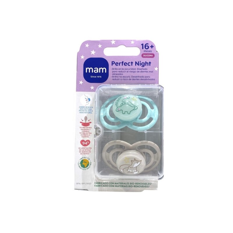 MAM Perfect Night Silicone Pacifier + 16 months Unisex