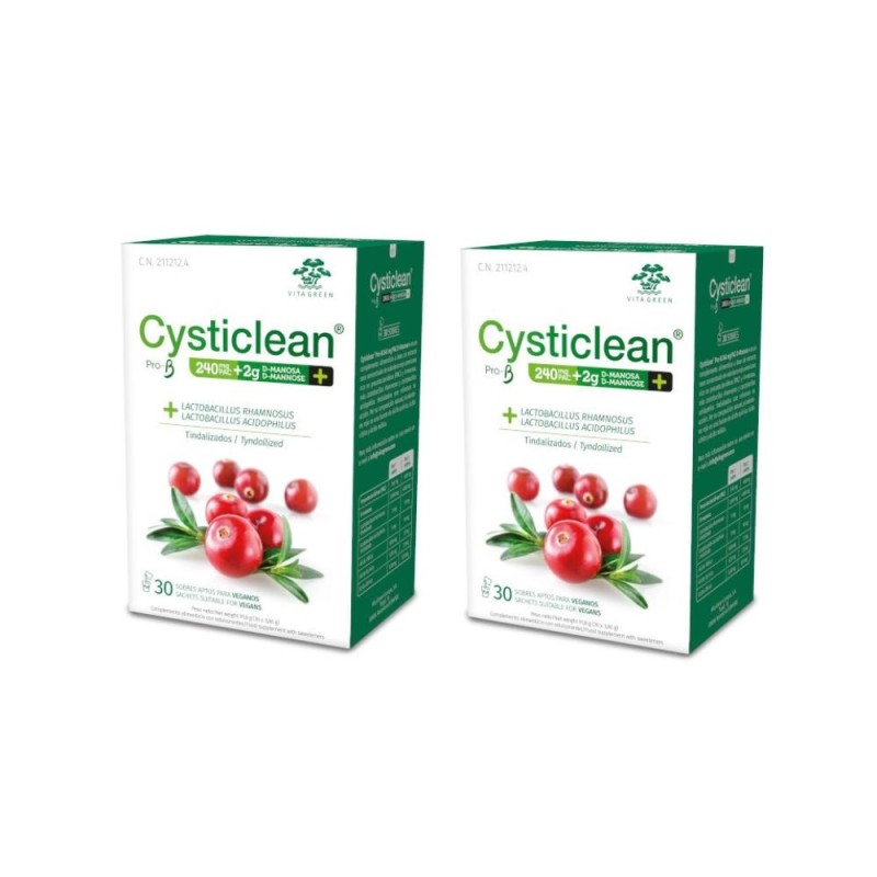 CYSTICLEAN Pro B and D Mannose Duplo 2x30 Sachets