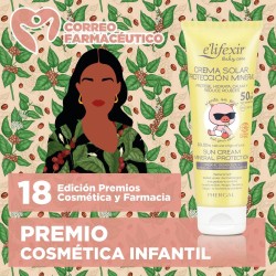 Crème solaire minérale pour bébé ELIFEXIR SPF50+ 100 ml