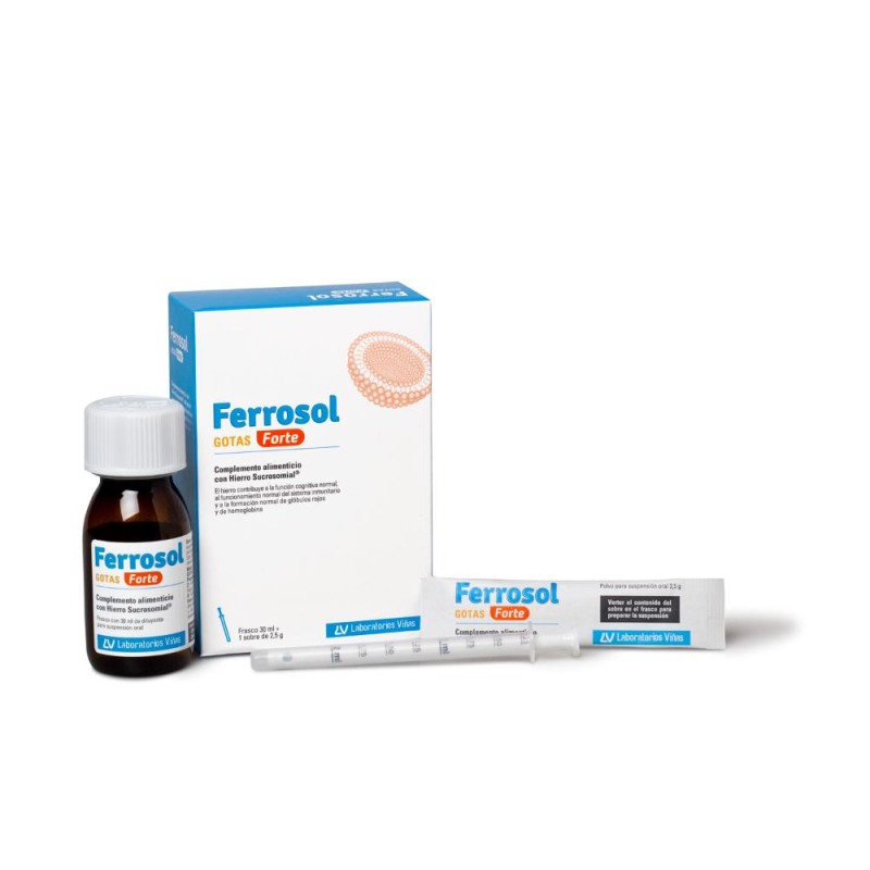 Viñas Ferrosol Laboratories Forte Drops 30 ml + Sachet 2.5 g