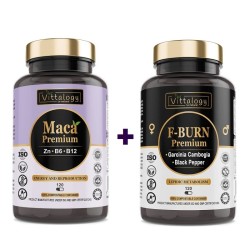 VTTALOGY Premium Maca + F-Burn Premium Fat Burner 120 + 120 capsules