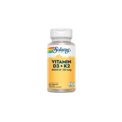 Solaray Vitamine D3 + K2 60 Gélules