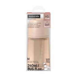 SUAVINEX Silicone Bottle SX Pro Medium Flow Teat Beige 240 ml