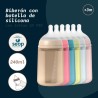 SUAVINEX Silicone Bottle Nipple SX Pro Medium Flow Light Blue 240 ml