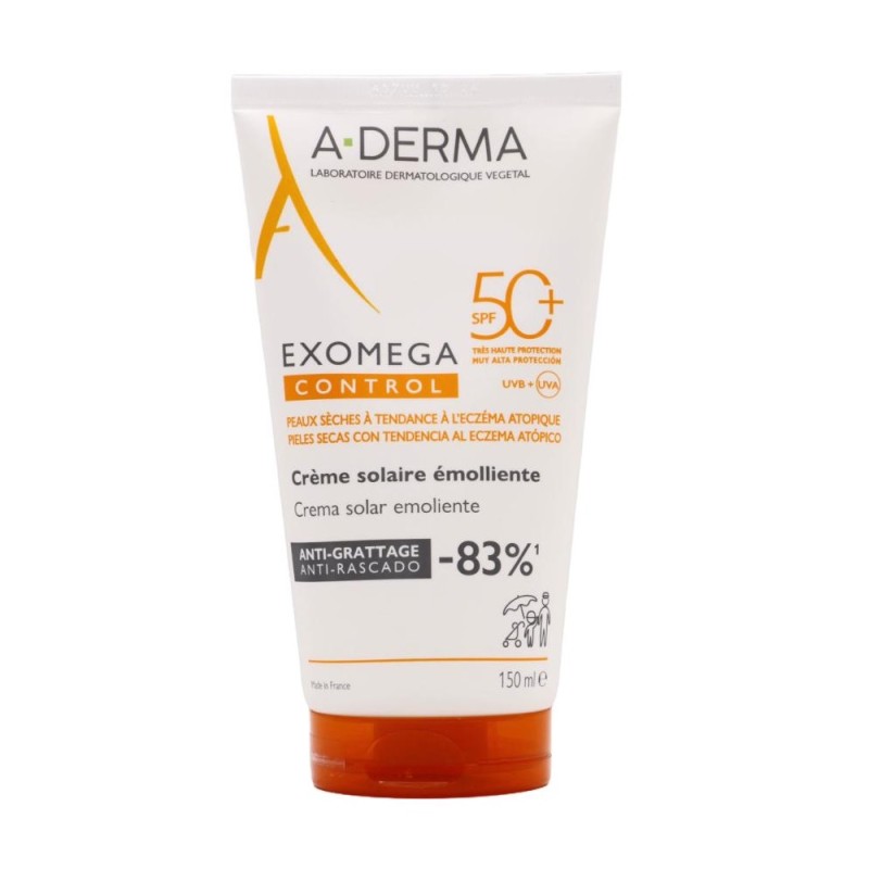 A-DERMA Exomega Control Crema Solar Emoliente SPF50+ 150 ml A-DERMA Exomega Control Crema Solar Emoliente SPF50+ 150 ml