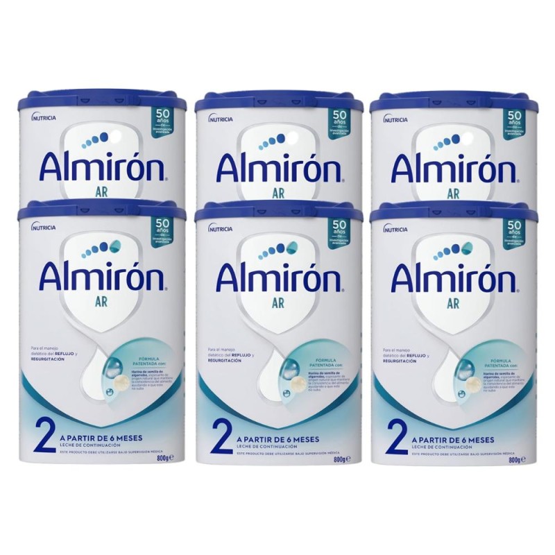 ALMIRÓN AR 2 Anti-Regurgitación Leche de Continuación PACK AHORRO 6x800gr ALMIRÓN AR 2 Anti-Regurgitación Leche de Continuación PACK AHORRO 6x800gr