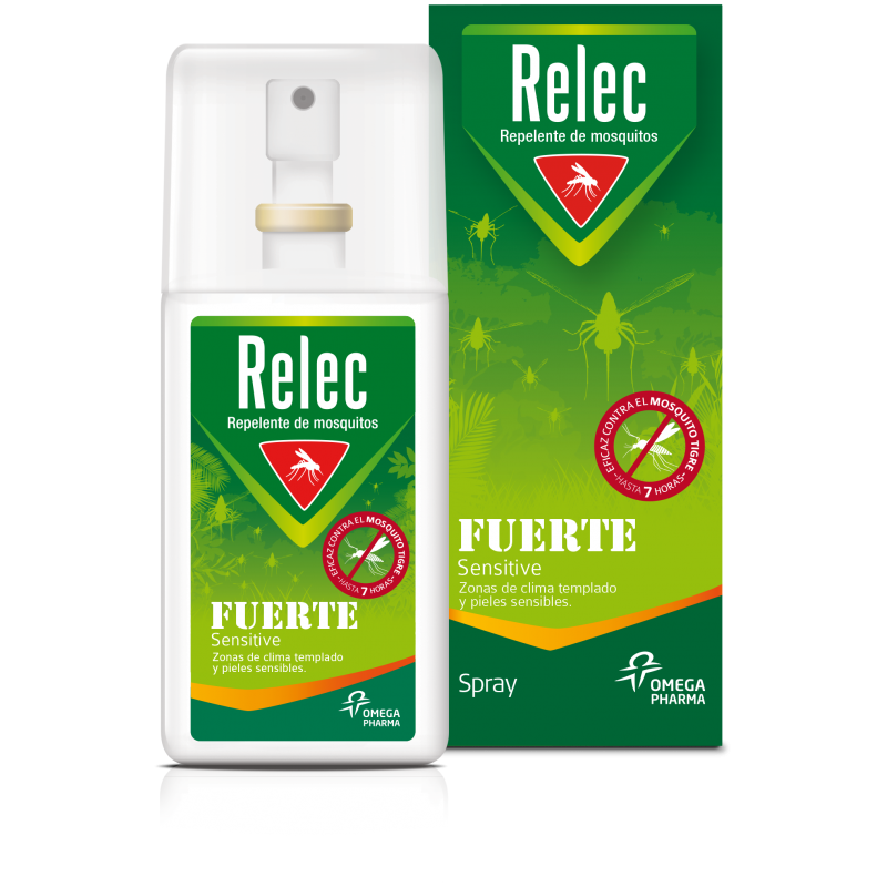 Relec Strong Sensitive Mückenschutzspray 75 ml für empfindliche Haut und Kinder.