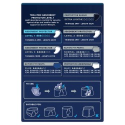 TENA Men Active Fit Bouclier protecteur 14 unités