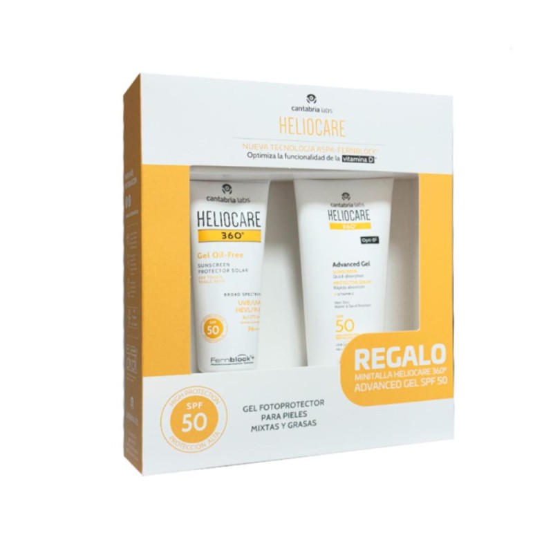Heliocare 360 Pack Gel Oil-Free SPF50+ 50 ml + Advanced Gel 100 ml REGALO Heliocare 360 Pack Gel Oil-Free SPF50+ 50 ml + Advanced Gel 100 ml REGALO
