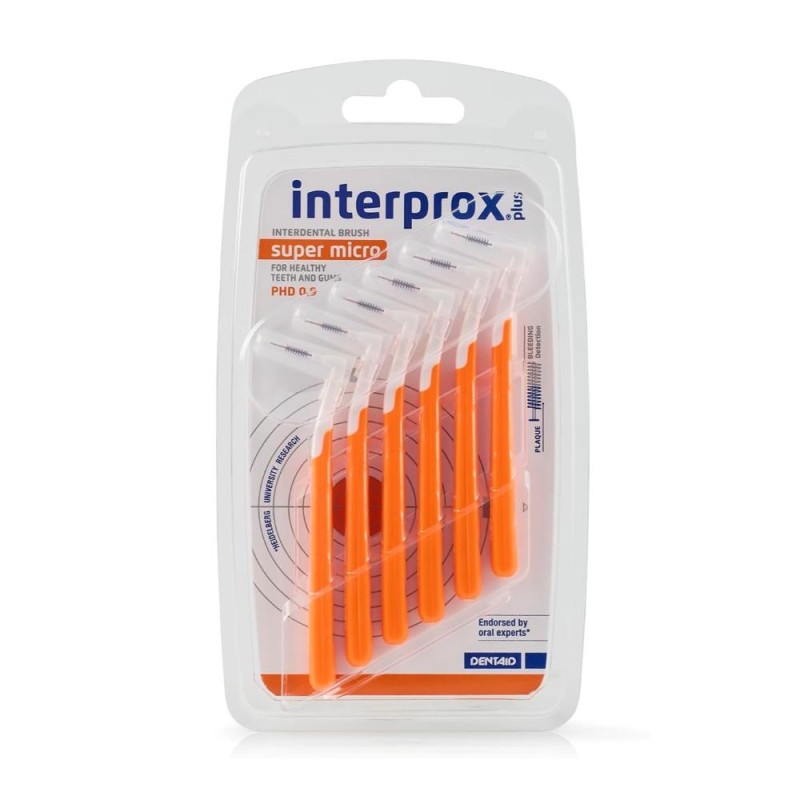 INTERPROX PLUS Super Micro Interproximal Brush 0.9 x6 INTERPROX PLUS Super Micro Interproximal Brush 0.9 x6