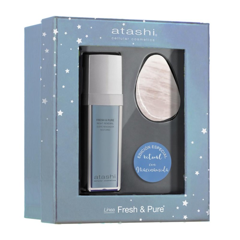 ATASHI Fresh & Pure Erneuerndes Nachtserum + Takimochiii Set
