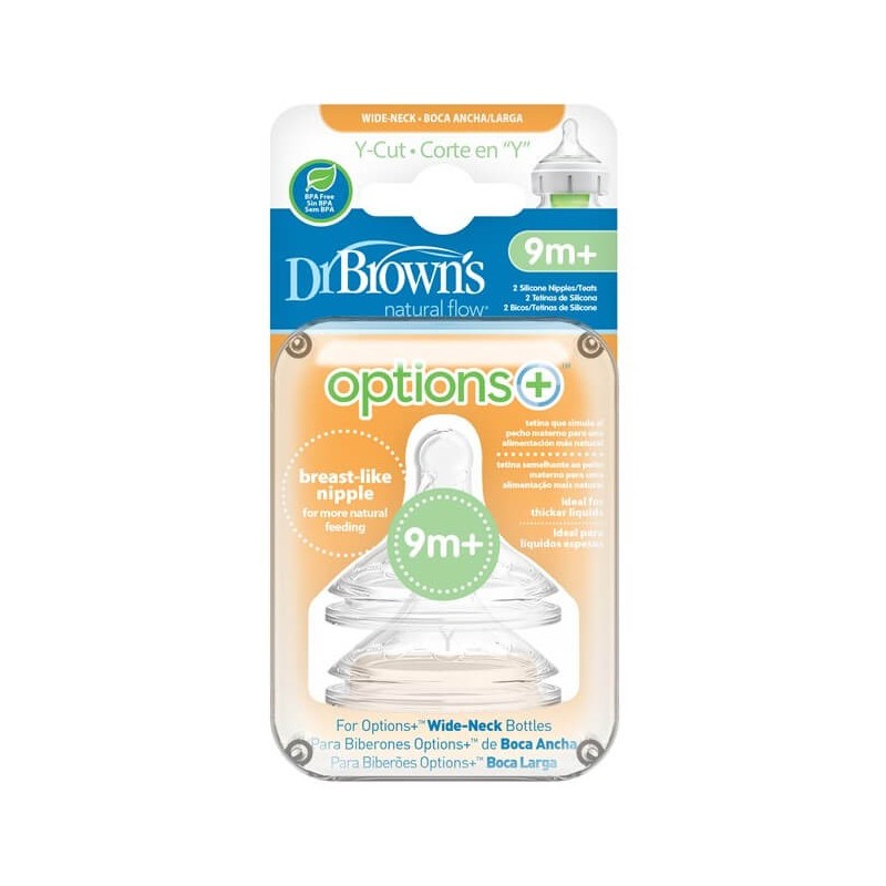 DR. BROWN\'S Teat Options Plus Wide Mouth Y Cut