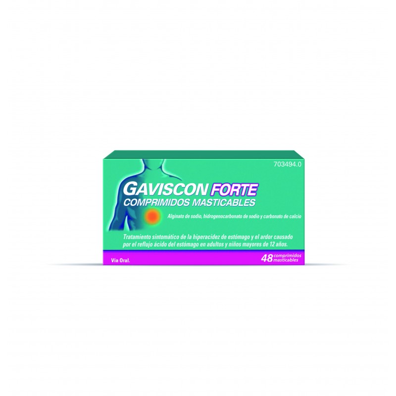 Gaviscon Forte 48 comprimidos mastigáveis