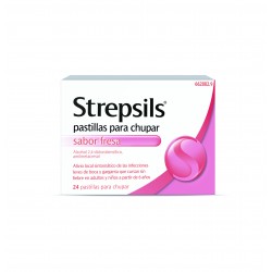STREPSILS Fraise 24 pastilles à sucer