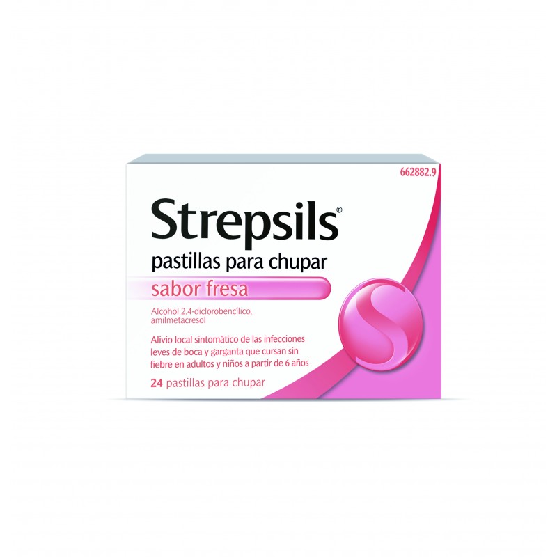 STREPSILS Fraise 24 pastilles à sucer
