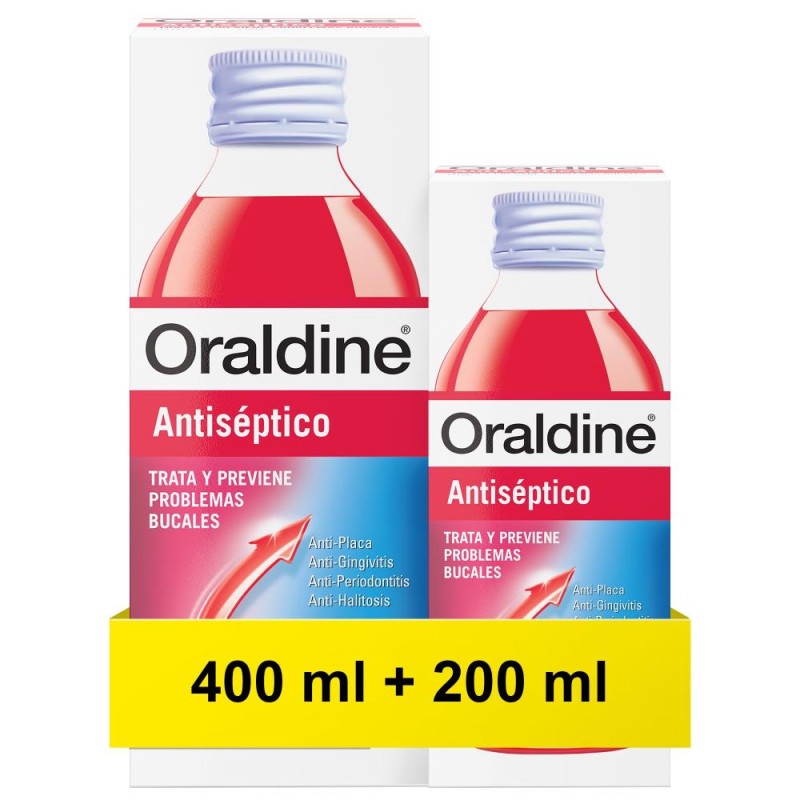 ORALDINE Antiseptic Pack 400ml + 200ml FREE