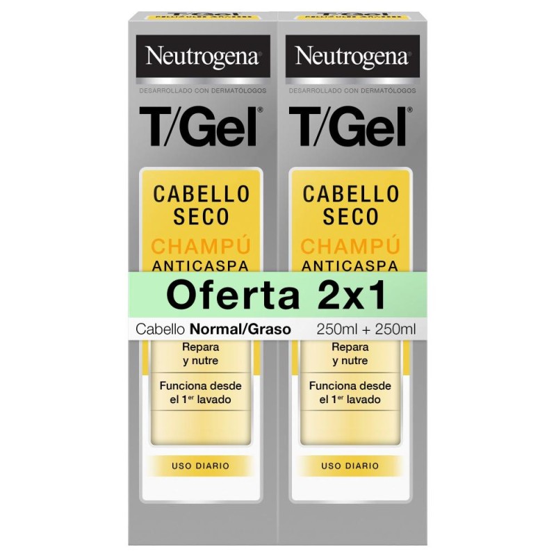 Neutrogena T/Gel Anti-Dandruff Shampoo Normal-Dry Lot 2 X 250 ml
