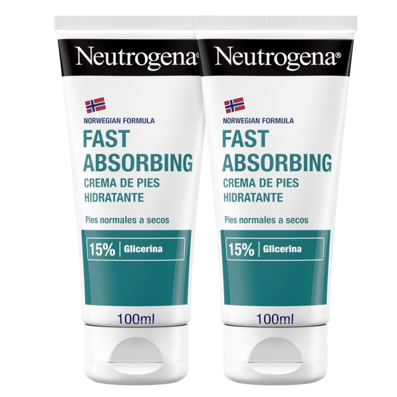NEUTROGENA Crema Pies Absorción Inmediata DUPLO 2x100ml NEUTROGENA Crema Pies Absorción Inmediata DUPLO 2x100ml