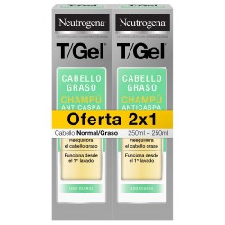 Neutrogena T/Gel Anti-Dandruff Shampoo Normal-Oily Lot 2 X 250 ml