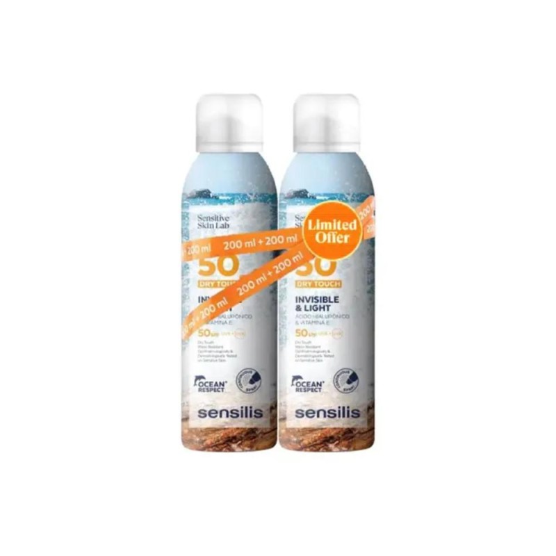 Sensilis Body Spray Invisible & Light SPF50+ Fotoprotector Antiedad Duplo 2x200ml