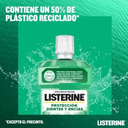 LISTERINE Bain de bouche Dents et Gencives Saveur Menthe 500 ml + 250 ml GRATUITS