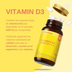 Vittalogy Vitamin D3 4000 IU 2x120 Capsules【VALUE PACK】