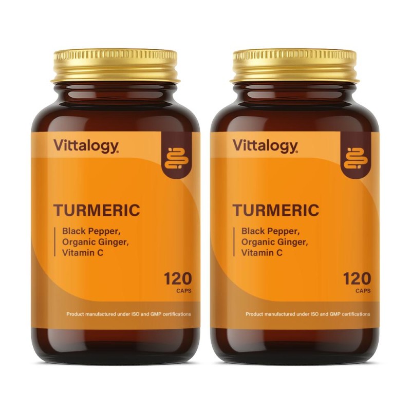 Vittalogy Turmeric 2x120 capsules【SAVING PACK】 Vittalogy Turmeric 2x120 capsules【SAVING PACK】