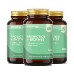 Vittalogy Probiotics + Enzymes 3x60 Comprimidos【PACK AHORRO】