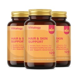 Vittalogy Vitamine Capelli Pelle e Unghie 3x120 Capsule【PACCHETTO RISPARMIO】
