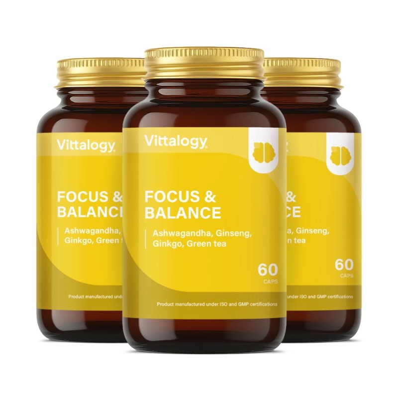 Vittalogy Focus & Balance 3x60 Capsules【SAVINGS PACK】 Vittalogy Focus & Balance 3x60 Capsules【SAVINGS PACK】