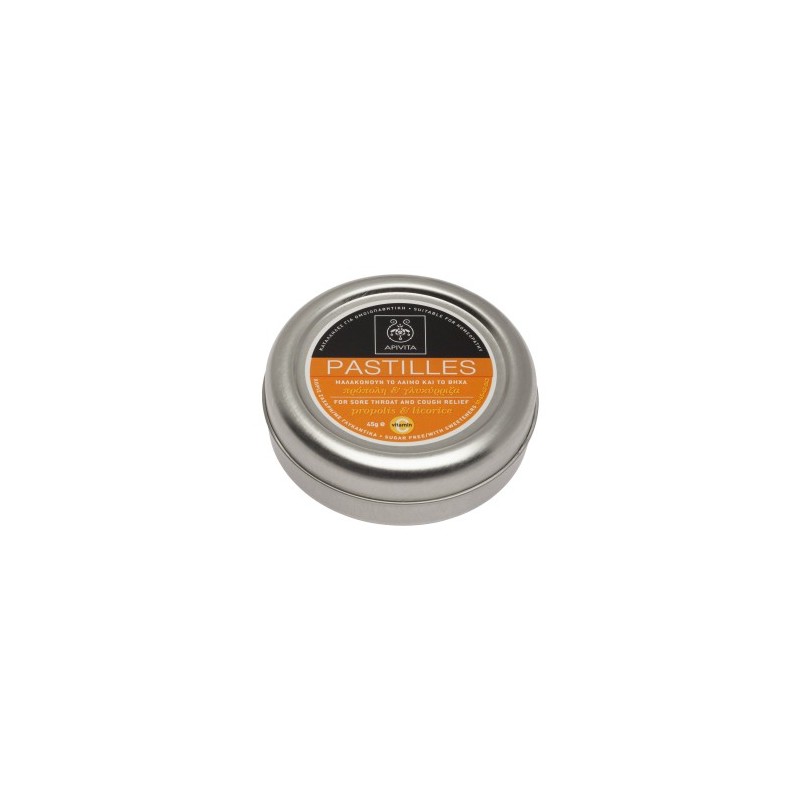 Apivita Pastilhas para Dor de Garganta e Tosse com Alcaçuz e Própolis 45g Apivita Pastilhas para Dor de Garganta e Tosse com Alcaçuz e Própolis 45g