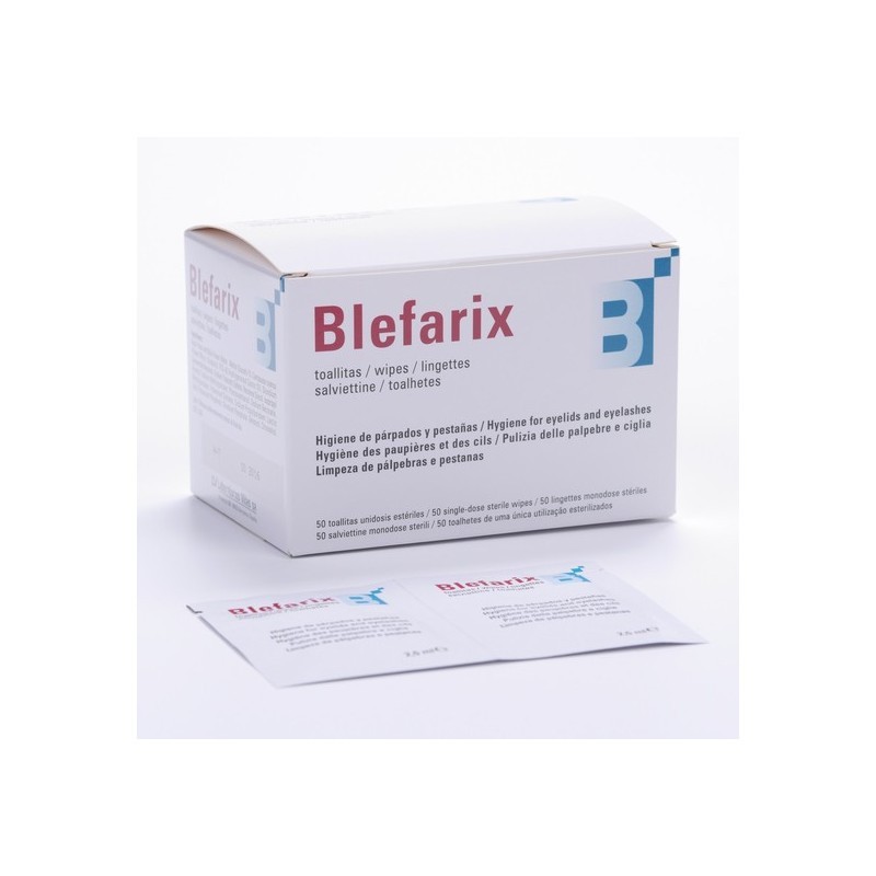 Blefarix Toalhetes para pálpebras e cílios 50 unidades Blefarix Toalhetes para pálpebras e cílios 50 unidades