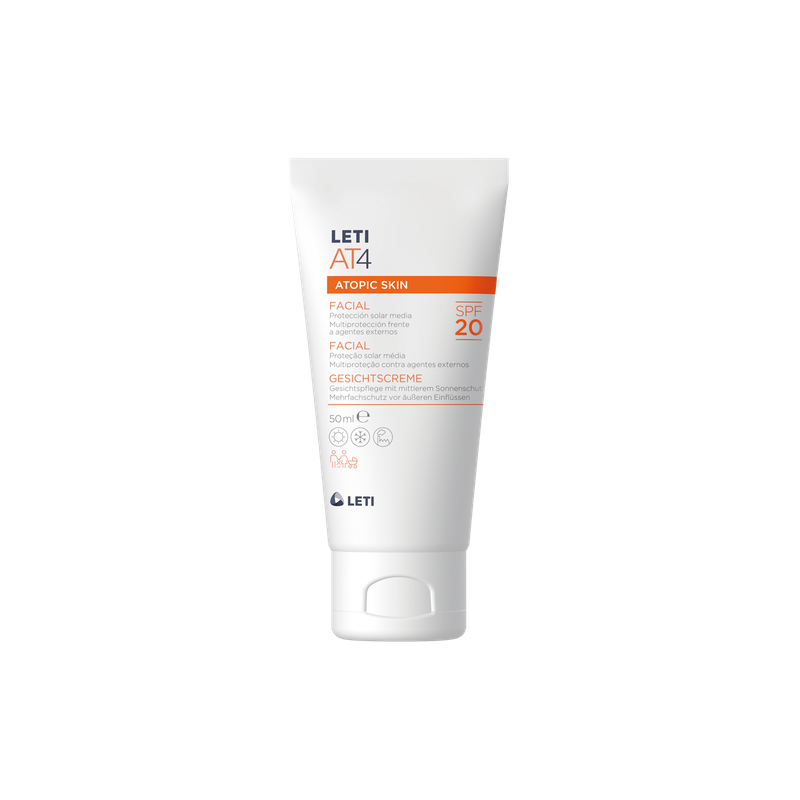 LETI AT4 Gesichtscreme für atopische Haut LSF 20, 50 ml