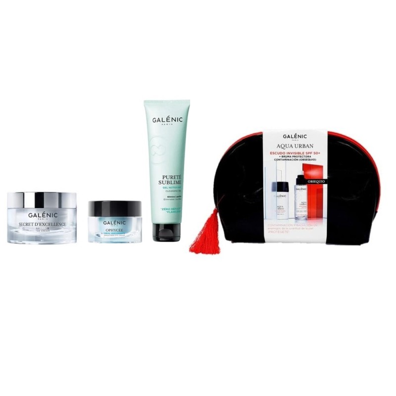 GALÉNIC Pack Contorno Ojos 15ml + Secret D'Excellence 50ml + Estuche Aqua Urban (40+15ml) + Pureté Sublime Peeling 150ml GALÉNIC Pack Contorno Ojos 15ml + Secret D'Excellence 50ml + Estuche Aqua Urban (40+15ml) + Pureté Sublime Peeling 150ml