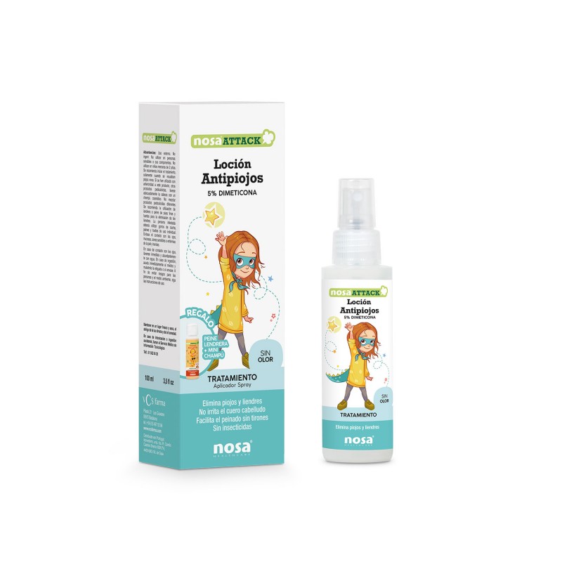 NOSA Attack Lotion Anti-poux 5% Diméthicone Sans Odeur 100 ml