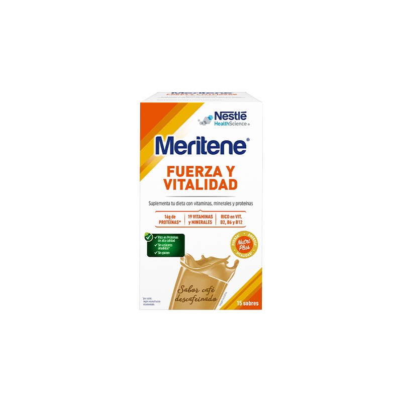 MERITENE Kraft und Vitalität Entkoffeinierter Kaffee-Shake 15 Beutel
