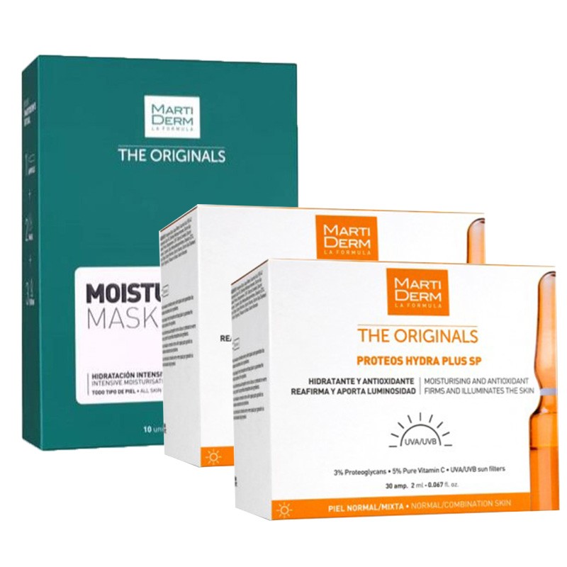 MARTIDERM Proteos Hydra Plus SP Fiale 2x30 unità + Maschera idratante x10