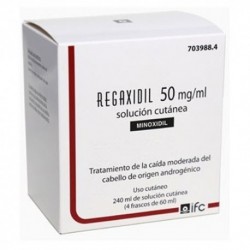REGAXIDIL Solucion Cutanea Minoxidil 50mg/ml 4x60ml (240ml)