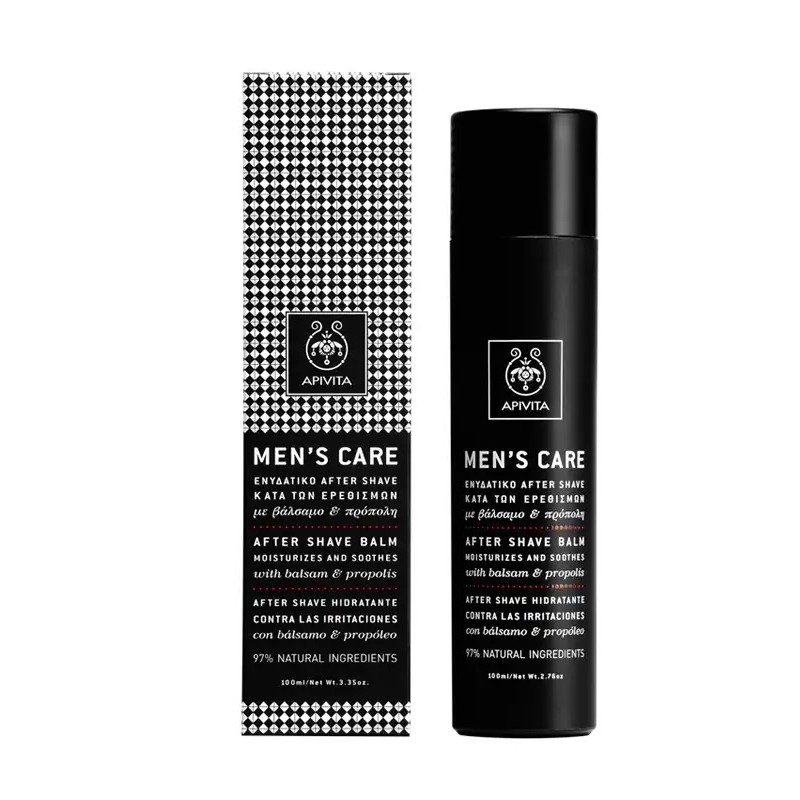 Apivita Men's Care Crème Après-Rasage Hydratante avec Baume & Propolis 100 ml