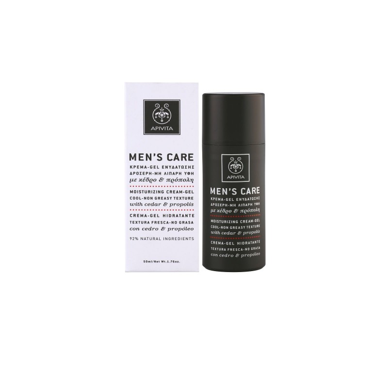 Apivita Mens Care Gel Creme Hidratante com Cedro e Própolis 50ml