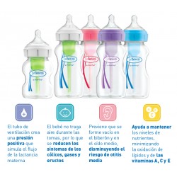 Dr. BROWN'S Baby Bottle OPTIONS+ 330ml Wide Mouth Natural Flow White