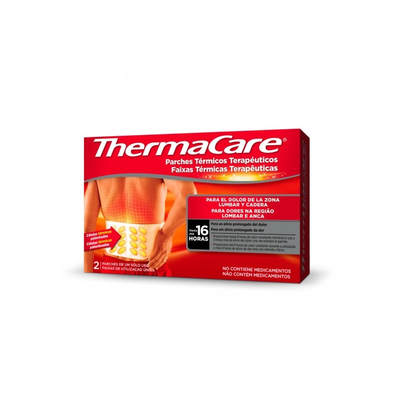 THERMACARE Patches térmicos para dores lombares e quadris 2 unidades