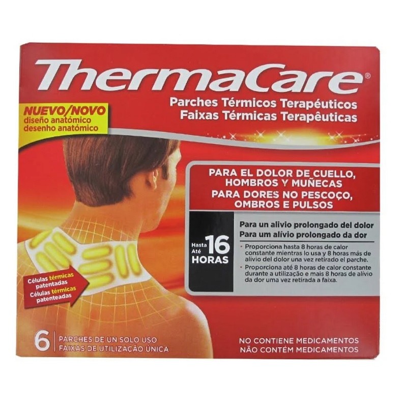 THERMACARE Patches térmicos para dores no pescoço, ombros e pulsos 6 unidades